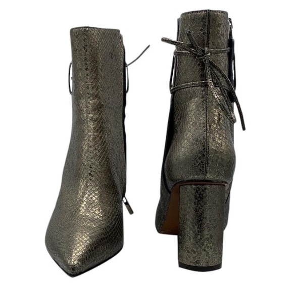 ROBERT CLERGERIE Leather Pointed-Toe Heeled Boots - Picture 3 of 11